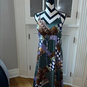 NWT Rewind Patchwork Spaghetti Strap Dress